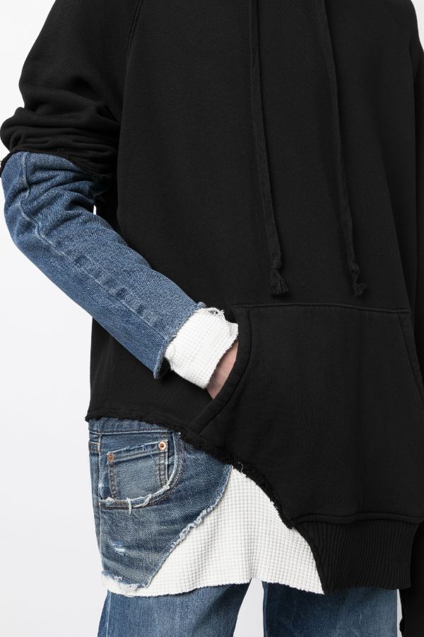 GREG LAUREN Men Black Fragment Hoodie