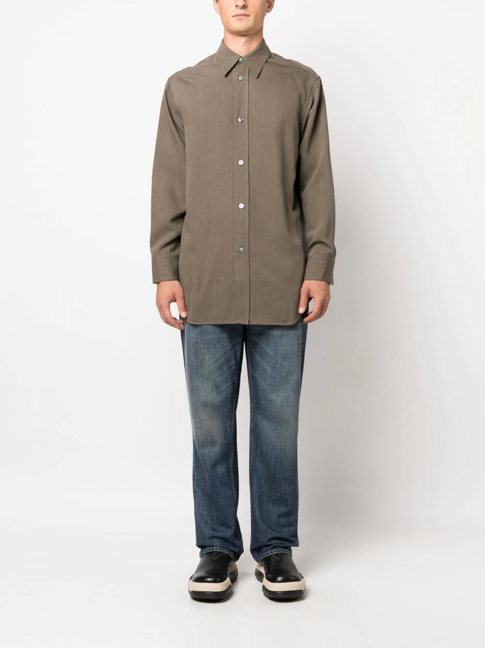 STUDIO NICHOLSON Men Akako LSVolumn Shirt