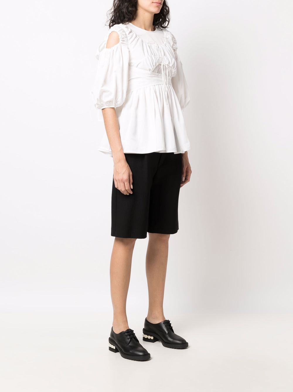 CECILIE BAHNSEN WOMEN LAYERED TOP WITH SHOULDER OPENING