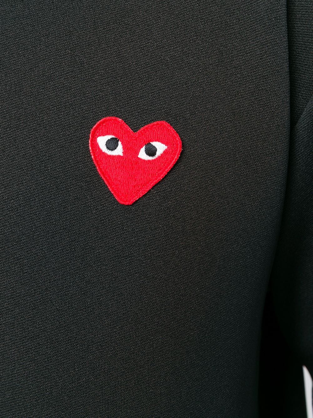 COMME DES GARCONS PLAY MEN Small Red Heart Zip Up Hoodie