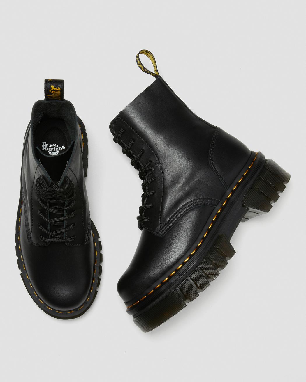 DR. MARTENS AUDRICK NAPPA LEATHER PLATFORM ANKLE BOOTS