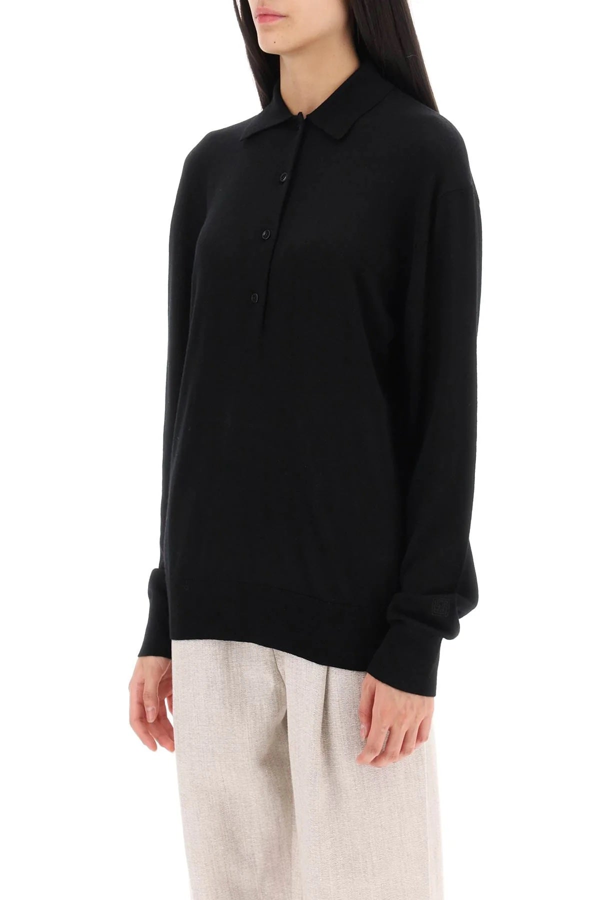 TOTEME Women Merino Wool Polo Knit