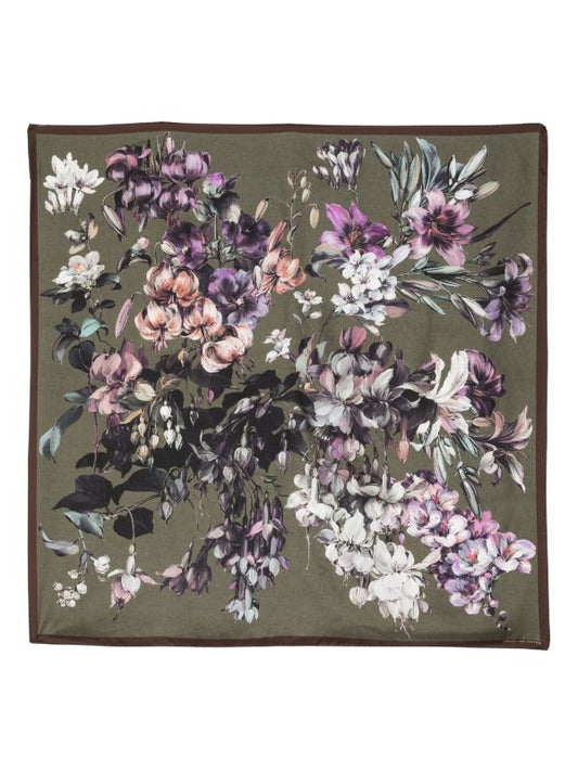 DRIES VAN NOTEN Unisex Floral Silk Foulard