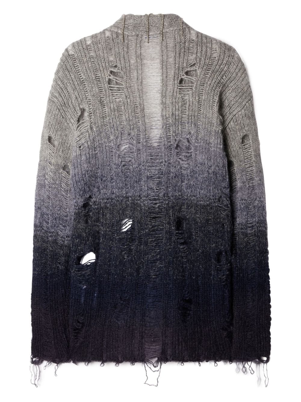 OFF-WHITE Men Distressed Mohair Cardigan