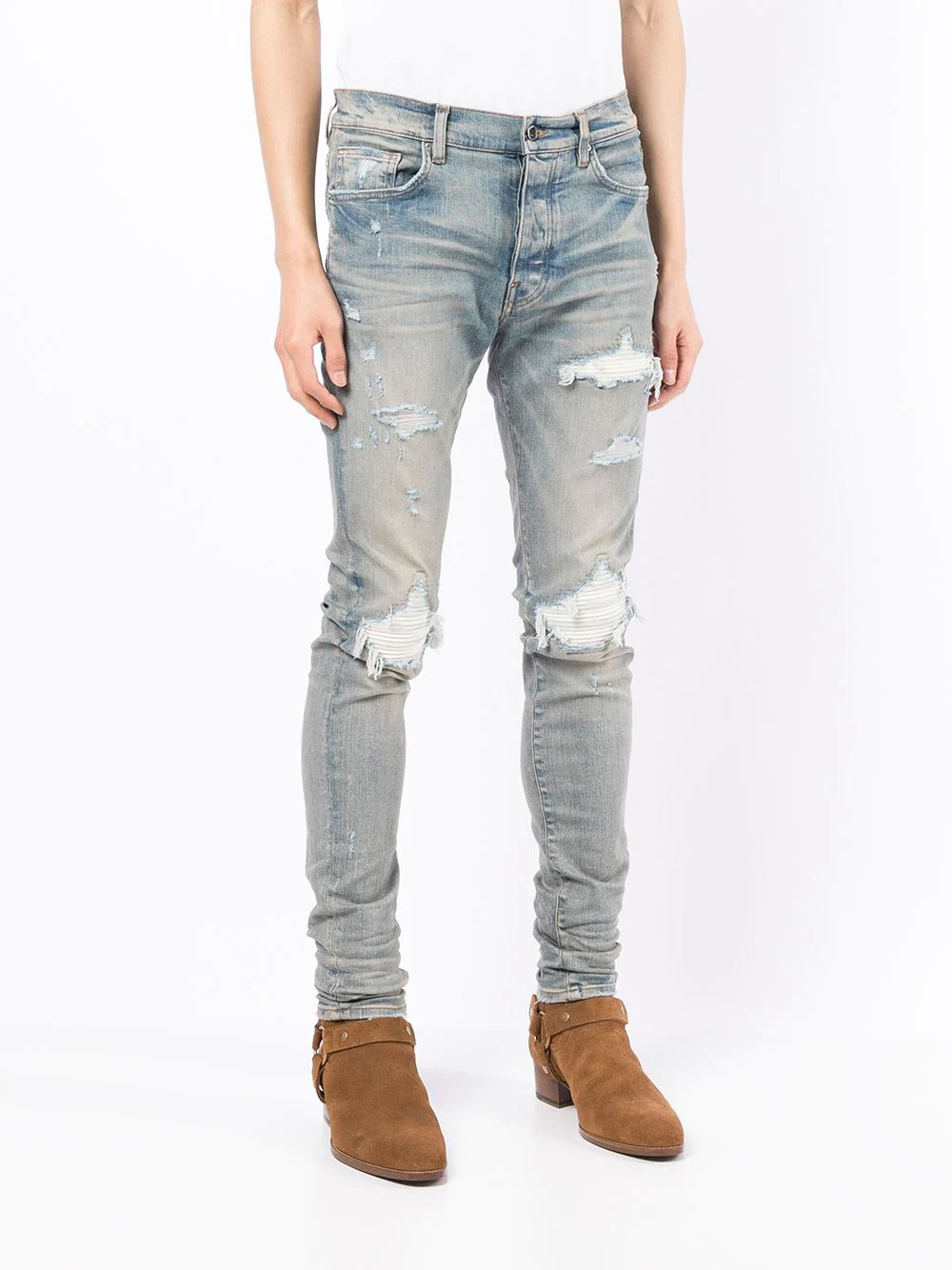 AMIRI Mens MX1 Ultra Suede Denim