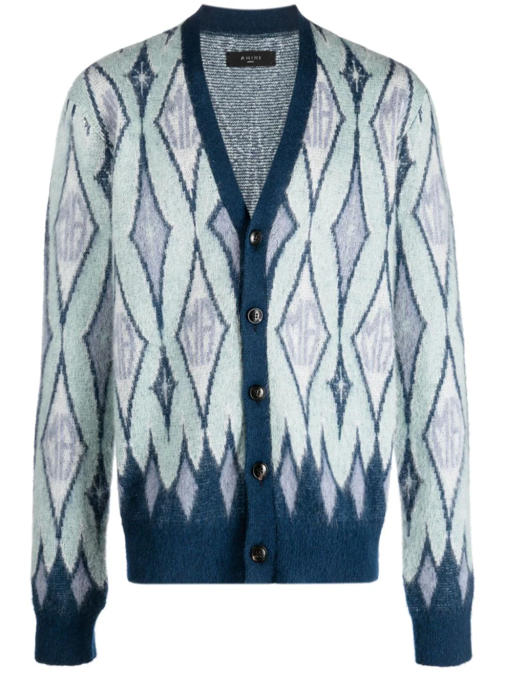 AMIRI Men Argyle Mohair Cardigan