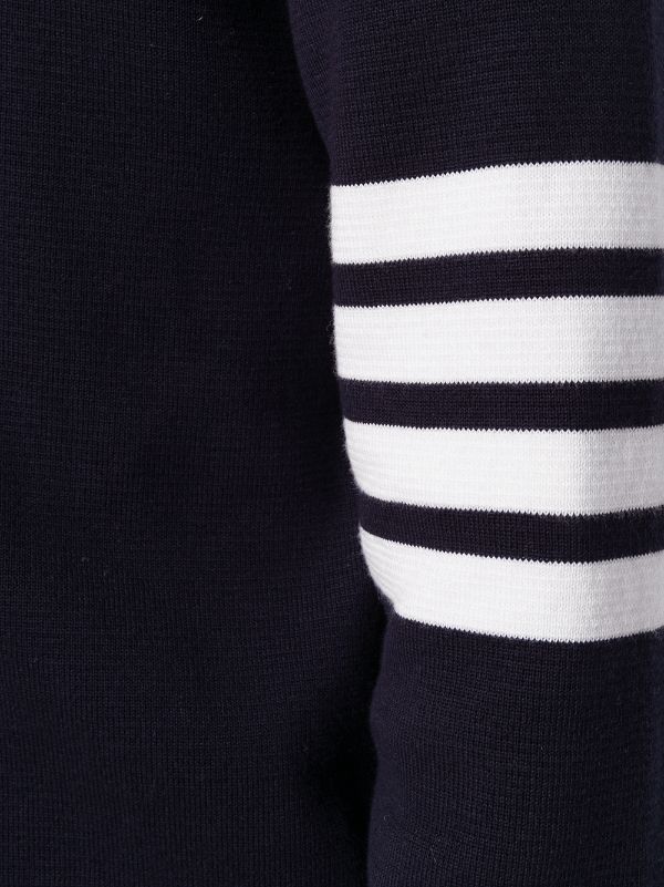 THOM BROWNE Men Milano Stitch Crew Neck Pullover In Cotton Crepe