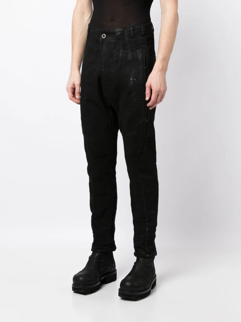 BORIS BIDJAN SABERI Men P24 Drop Crotch Denim Cargo Pants