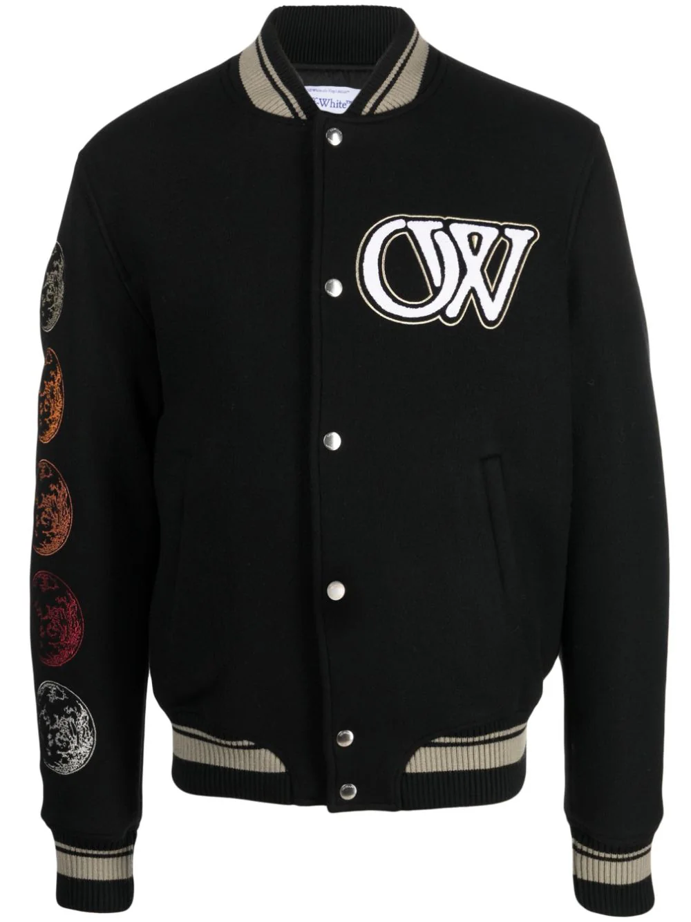 OFF-WHITE Men Moon Phase Varsity Bomber