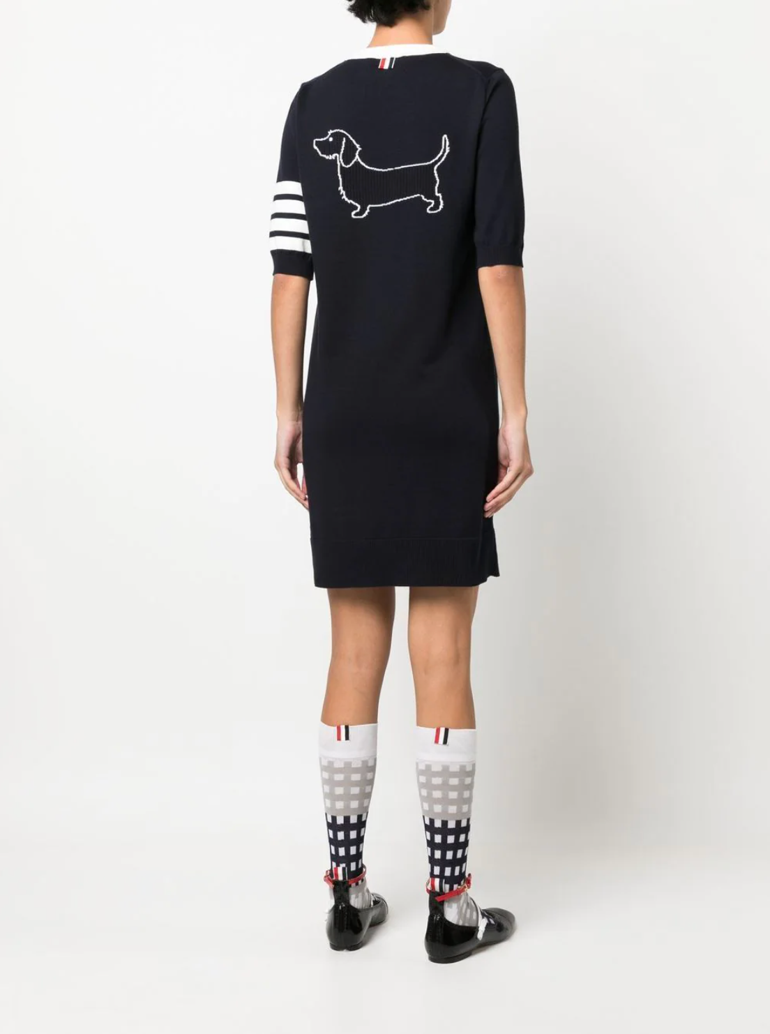 THOM BROWNE Women 4 Bar Hector Short Sleeve Mini Dress