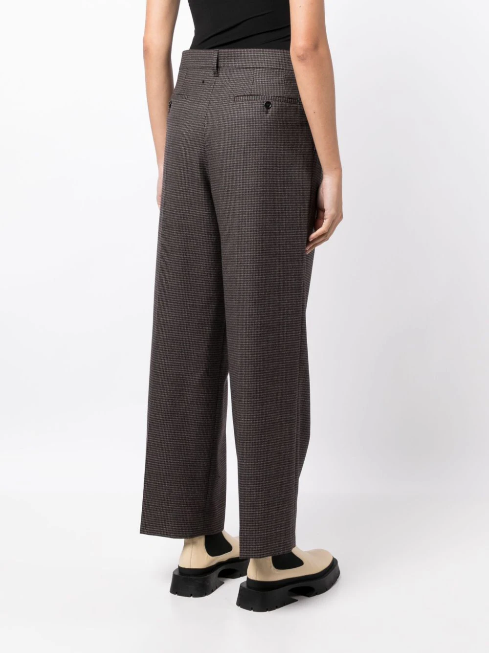 BURBERRY WOMEN Pleated Wide Leg Trouser