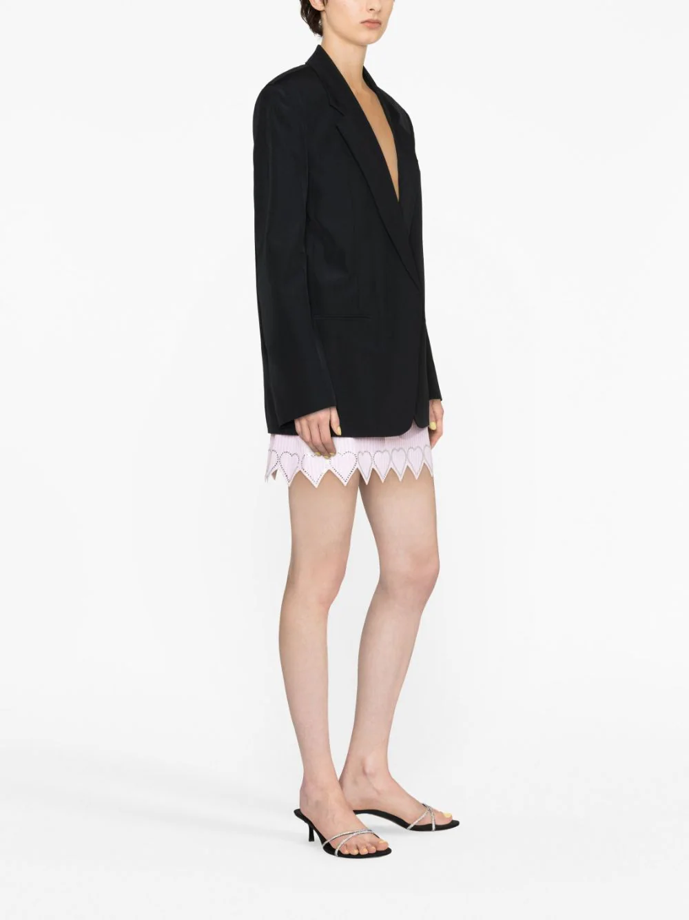 ALEXANDER WANG Women Drapey Oversized Collared Shirt Combo Blazer