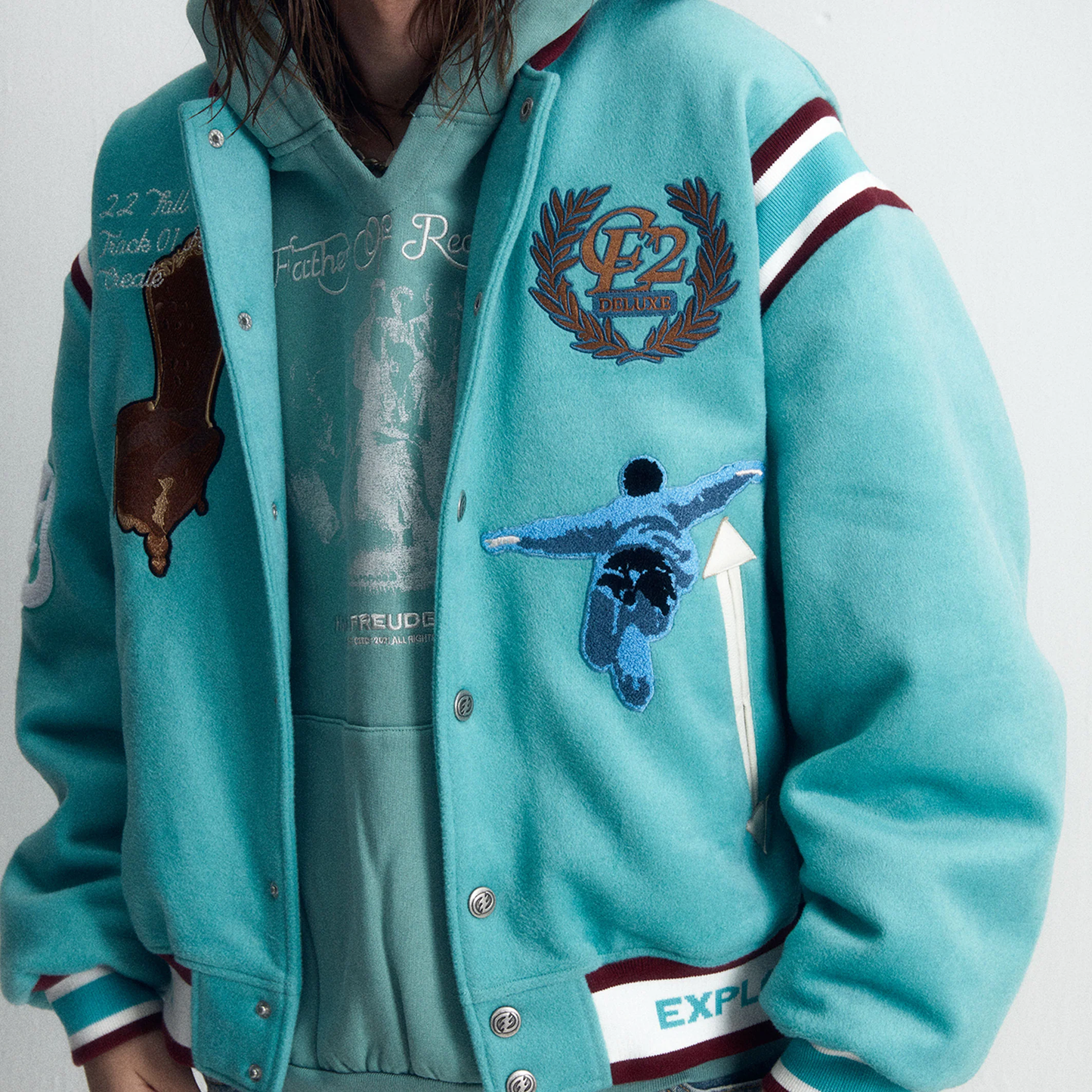 CEEC Pattern Varsity Jacket