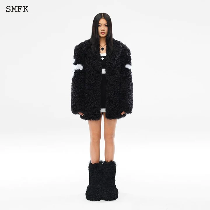 SMFK Women Gemini Flower Arm Fur Suit