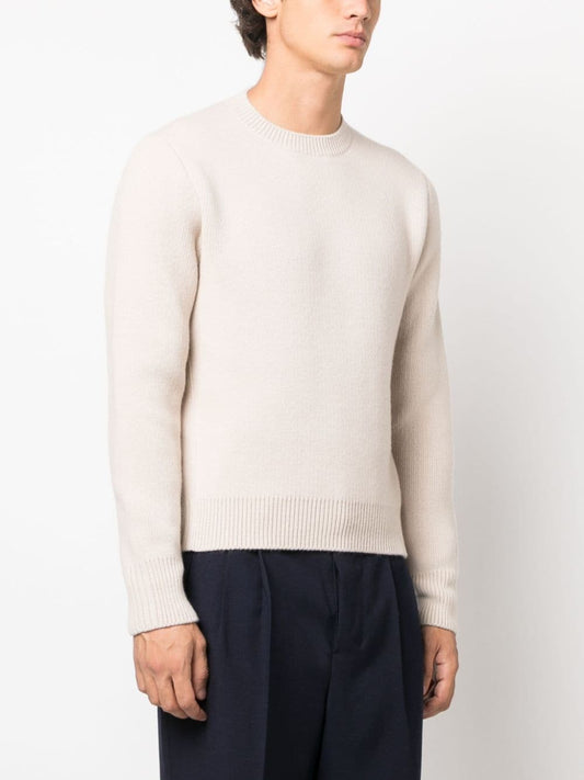 LANVIN Men Fitted Crewneck in Mix Cashmere