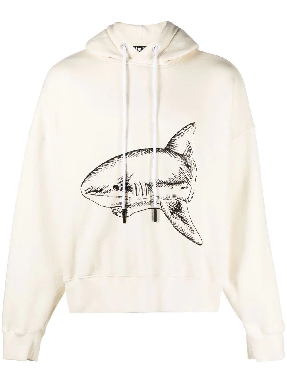 PALM ANGELS MEN SPLIT SHARK HOODIE