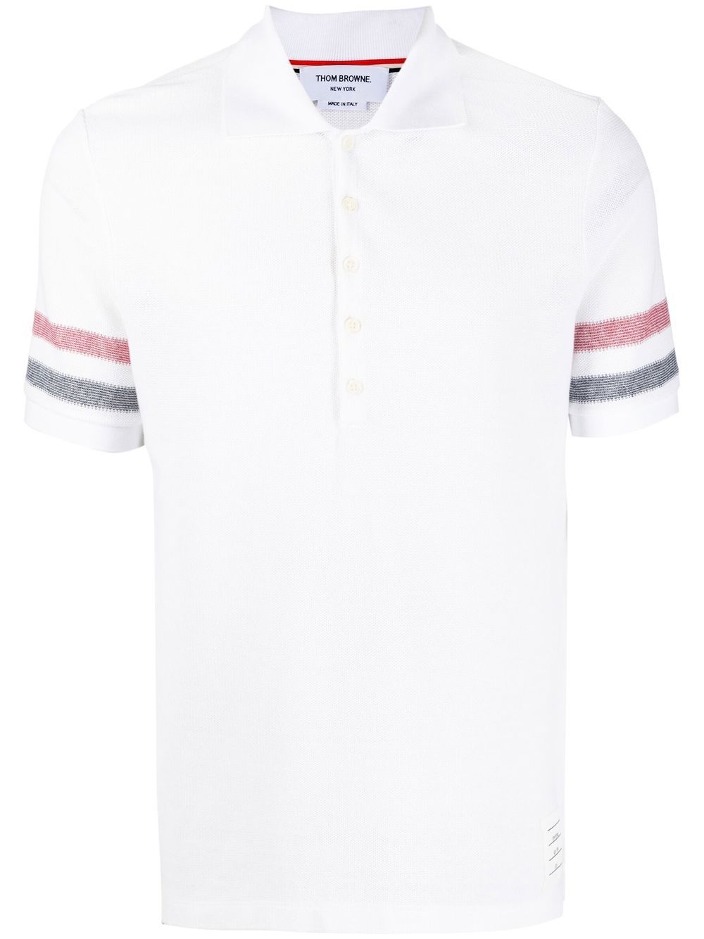 THOM BRWONE Men Textured Cotton SS Polo Shirt