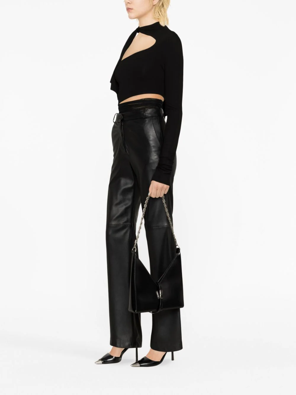 MUGLER Women Suit Jersey Cut-Out Bodysuit