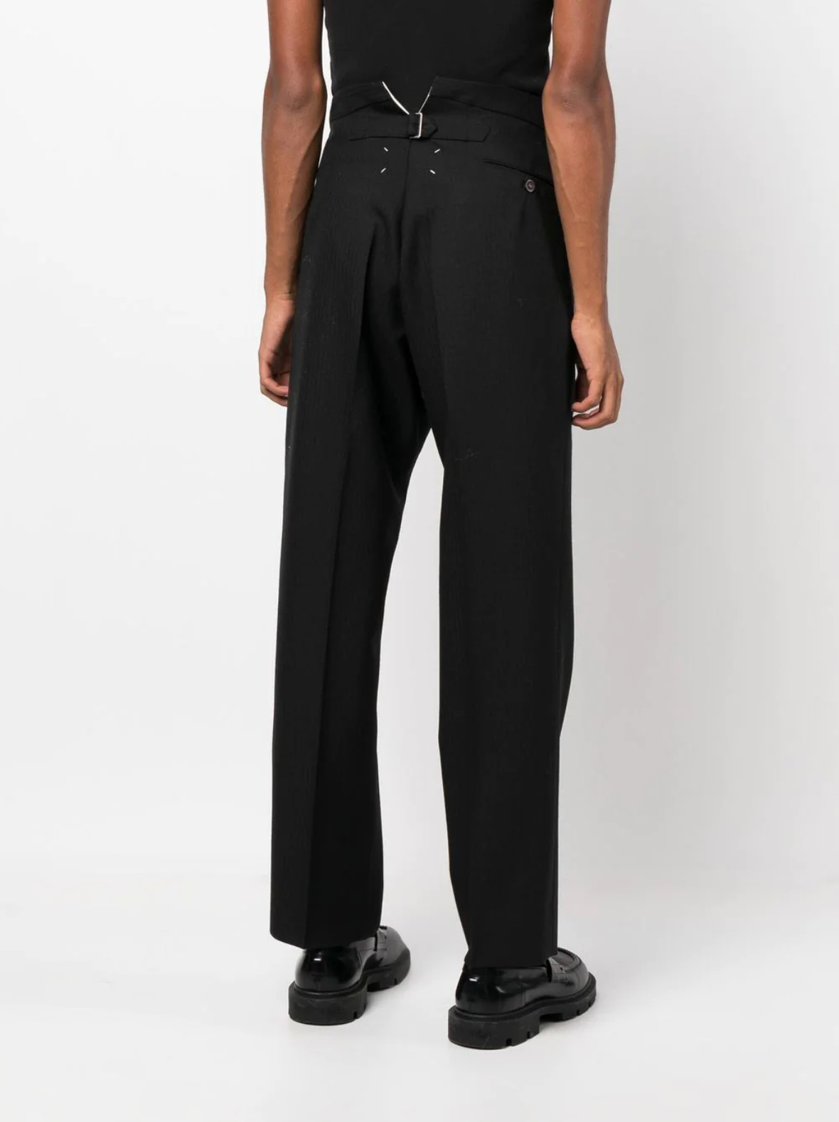 MAISON MARGIELA Men Wool Herringbone Trousers