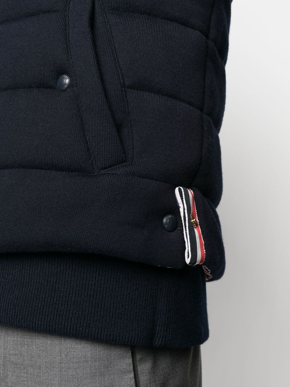 THOM BROWNE Reversible Downfill Funnel Neck Jacket