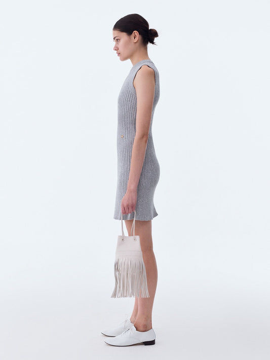 RECTO WOMEN PEONY RIBBED KNIT DRESS