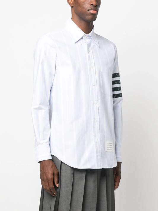 THOM BROWNE Men Paisley Detailed 4-Bar Straight Fit Shirt