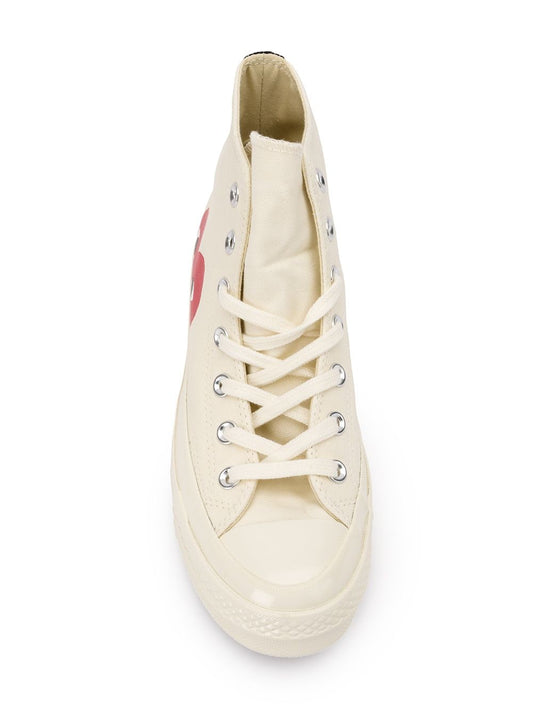 COMME DES GARCONS PLAY X CONVERSE CHUCK TAYLOR High Top Sneakers