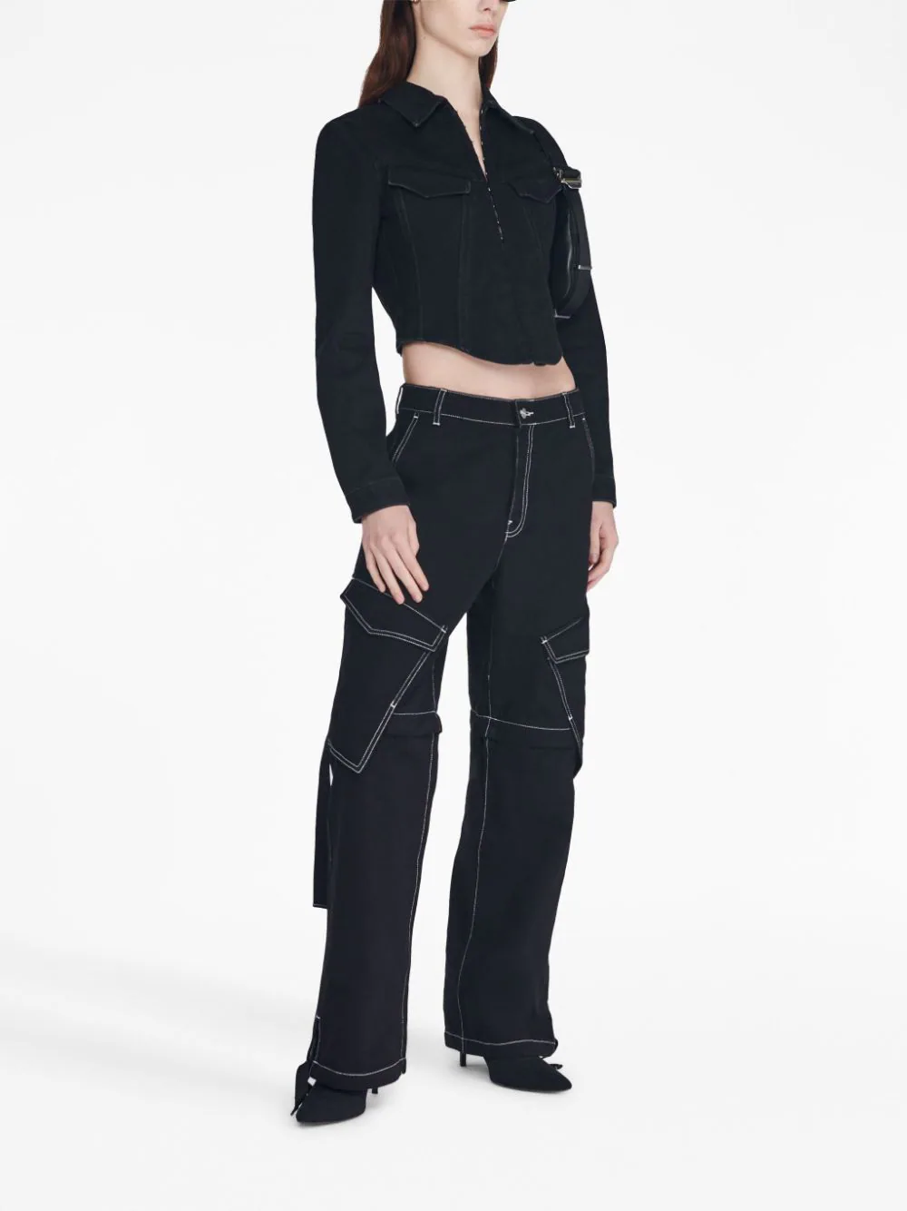 DION LEE Unisex Denim Parachute Pants