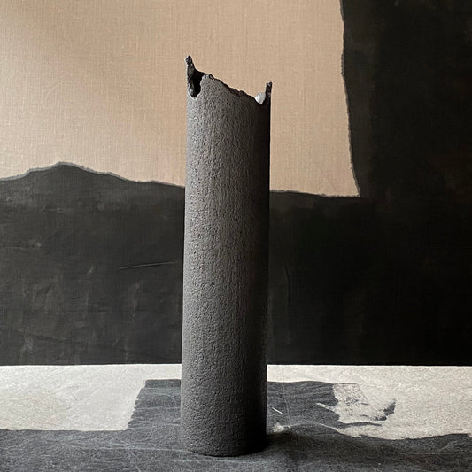 SHIN WON YOON Black Narrow Cylinder Vase