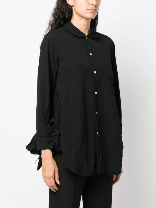 COMME DES GARCONS COMME DES GARCONS Women Side Ruffle Raw Hem Shirt