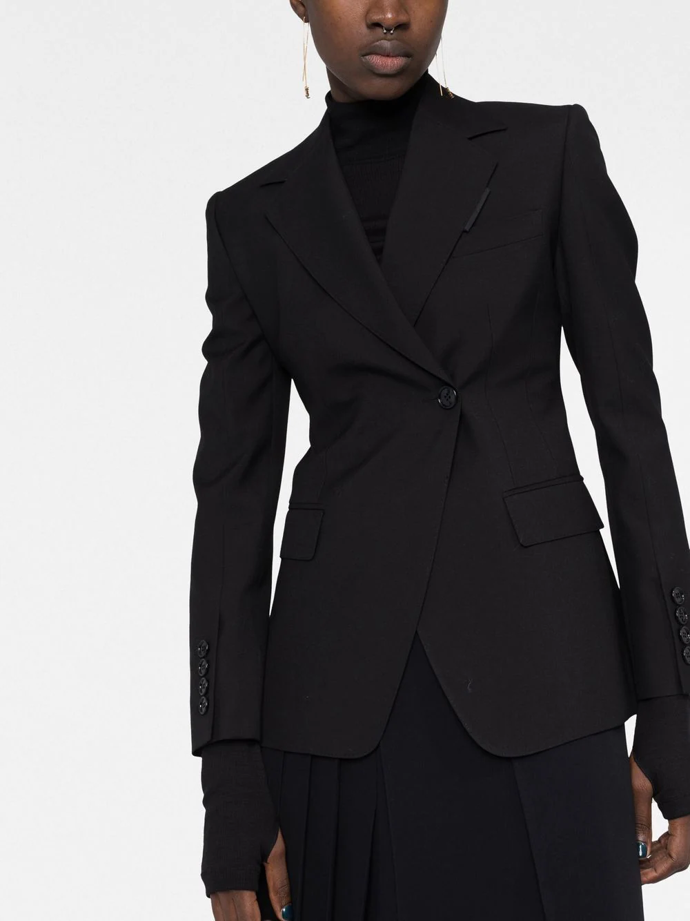 BURBERRY WOMEN SINGLE BUTTON TAILORED JACKET