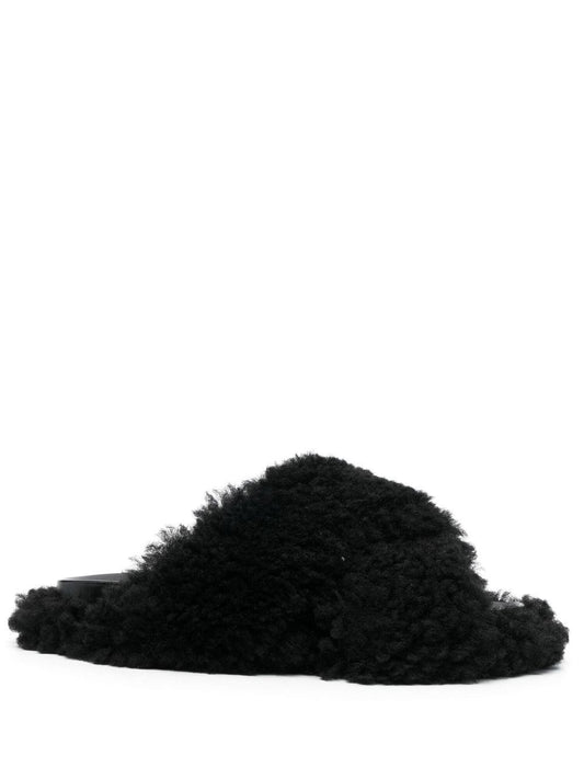 MARNI Women Fussbett Shearling Crisscross Sandals