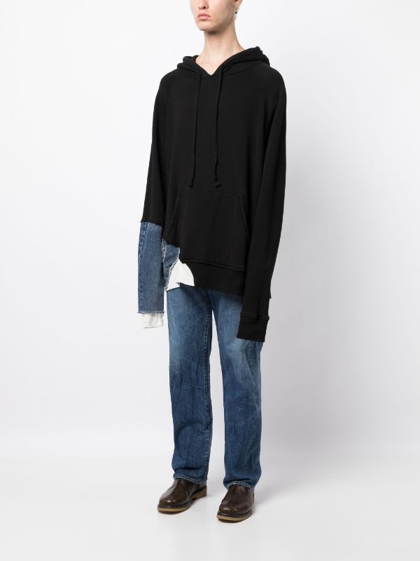 GREG LAUREN Men Black Fragment Hoodie