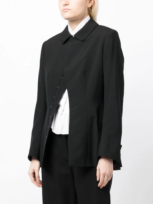 COMME DES GARCONS COMME DES GARCONS Womens Open Front Curved Blazer