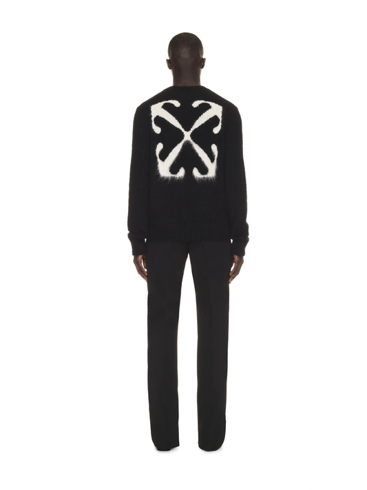 OFF-WHITE Men Mohair Arrow Knit Crewneck