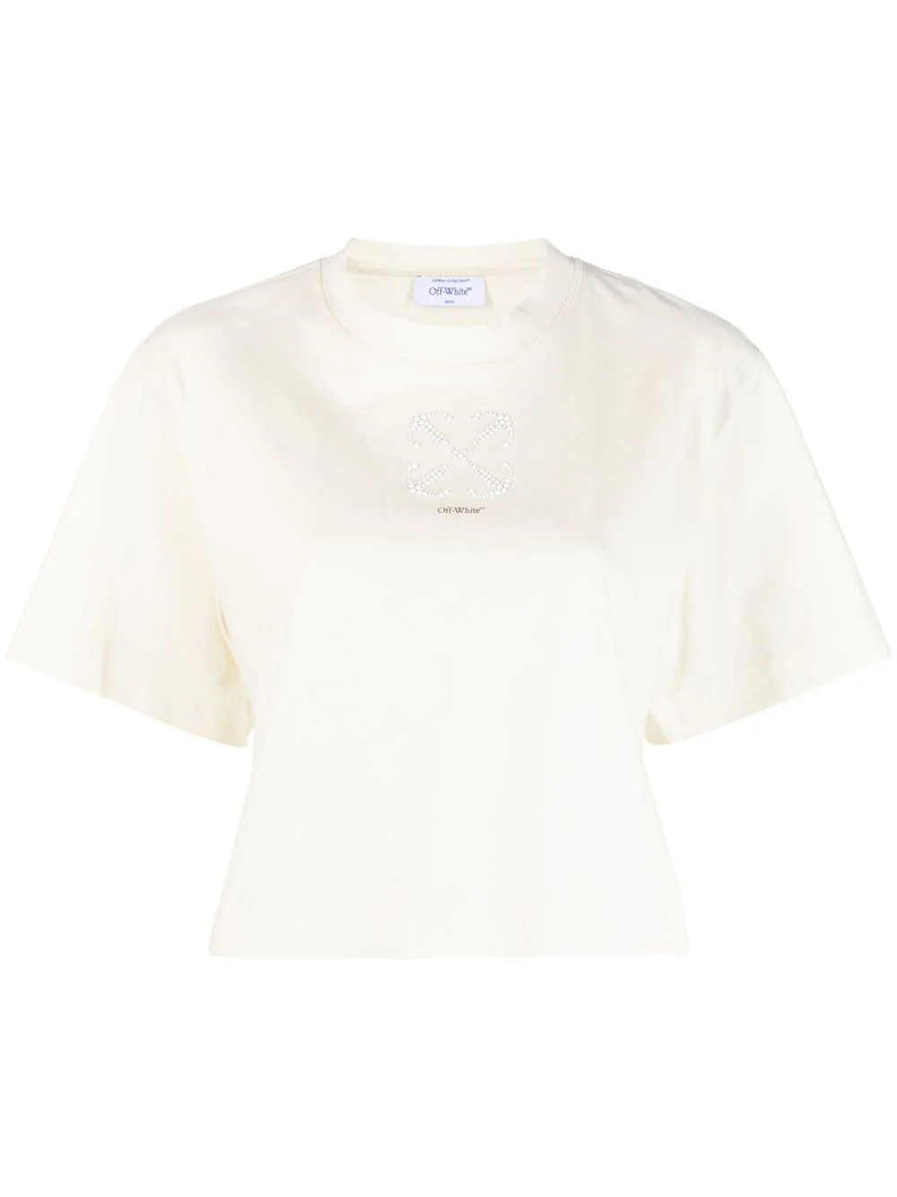 OFF-WHITE Women Small Arrow Pearls Crop Tee