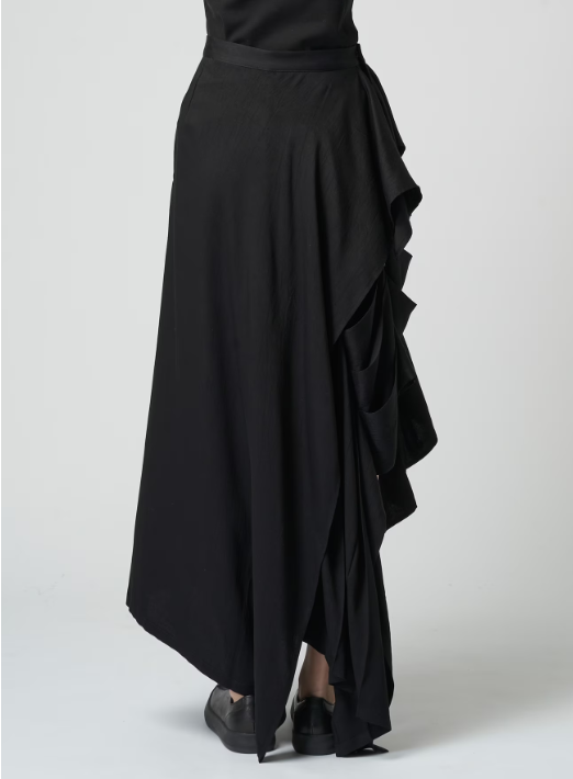 YOHJI YAMAMOTO Women Pleated Asymmetrical Skirt