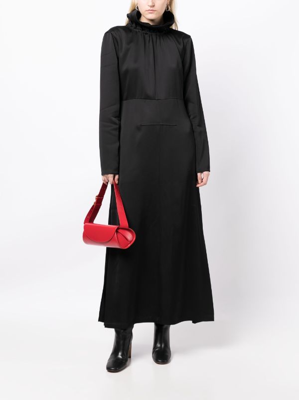 JIL SANDER Women long dress with pleated gussett detail