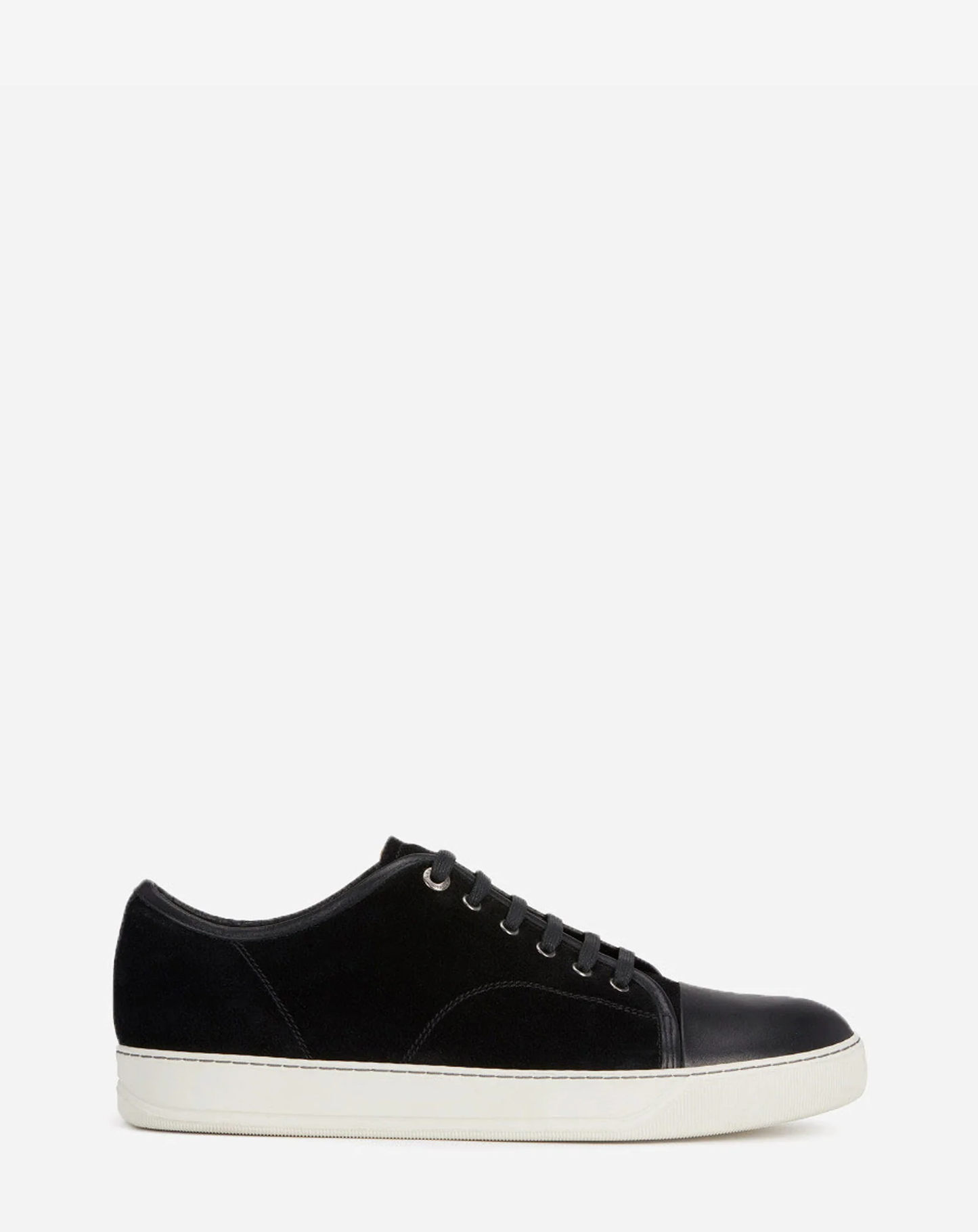 LANVIN Men Suede Leather Captoe Low Top Sneakers