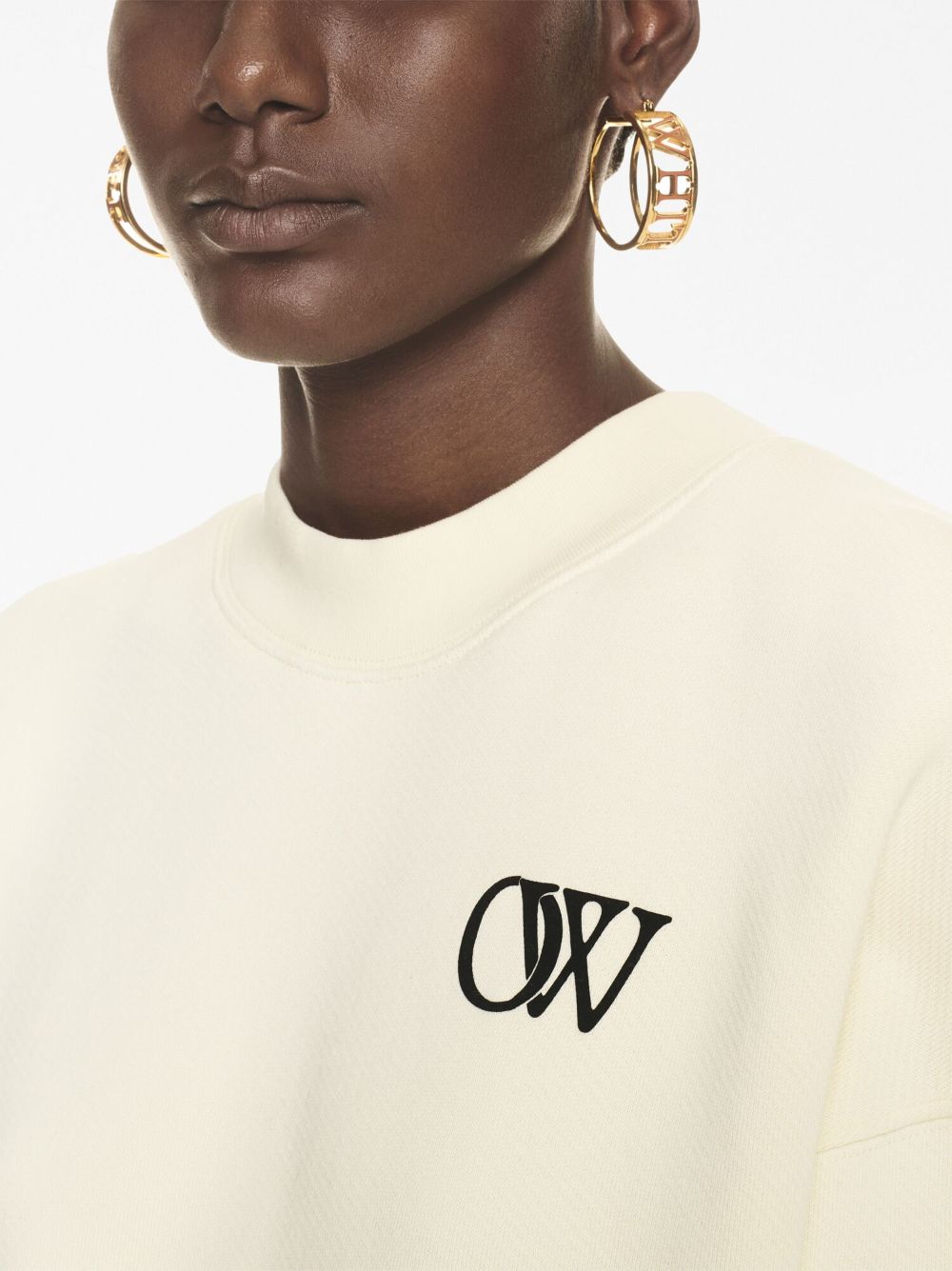 OFF-WHITE Women Flock OW Over Crewneck