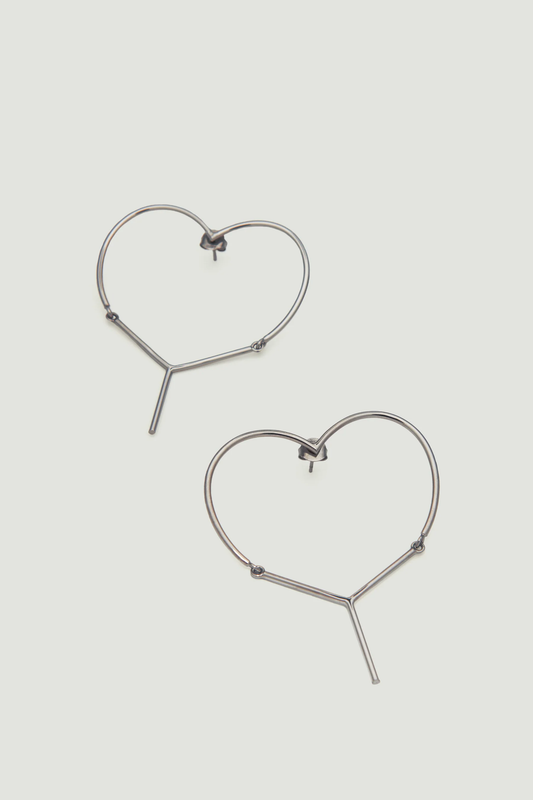 Y/PROJECT Women Mini Y Heart Earrings