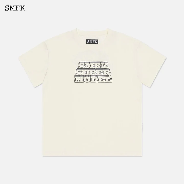 SMFK Women Oversized Model Vintage Tee