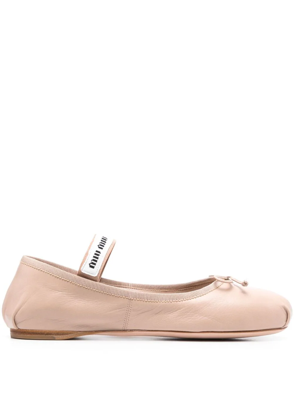 MIU MIU Momen  leather Ballerina Shoes