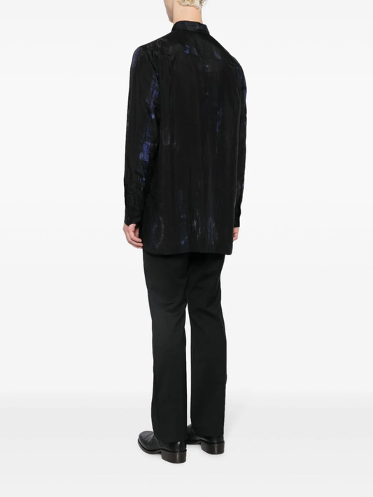 YOHJI YAMAMOTO POUR HOMME Men Extended Tab Pocket Shirt