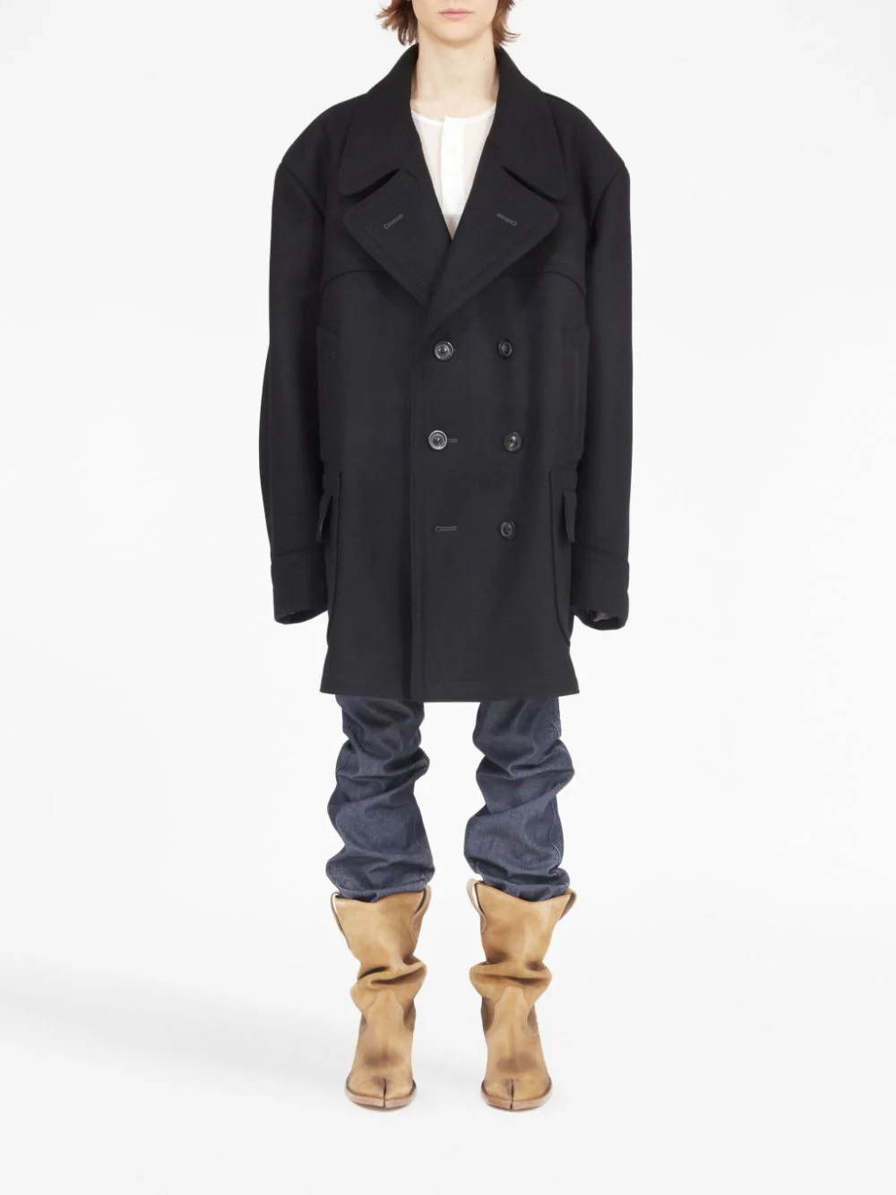 MAISON MARGIELA Men Oversized Caban Coat