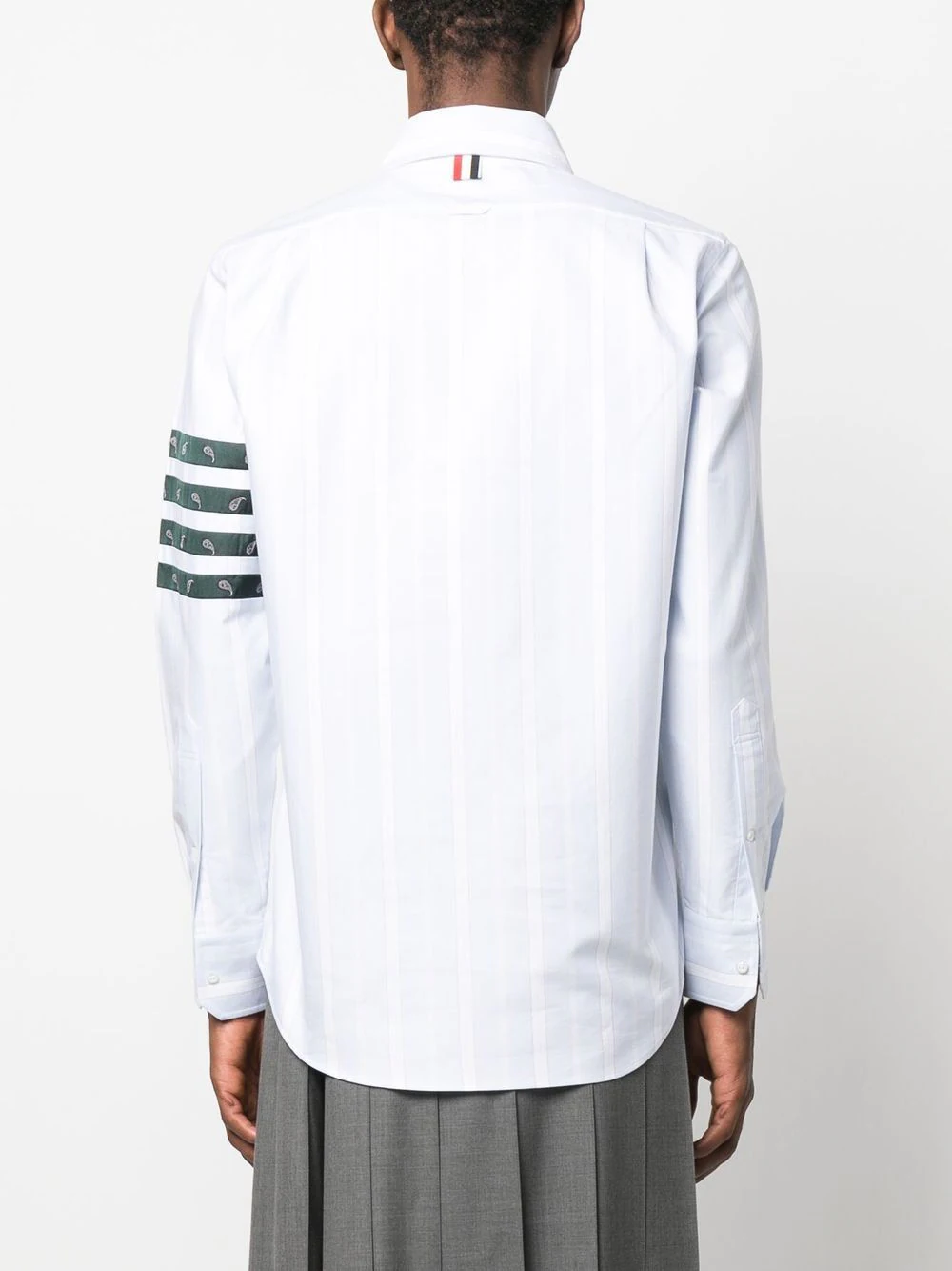 THOM BROWNE Men Paisley Detailed 4-Bar Straight Fit Shirt