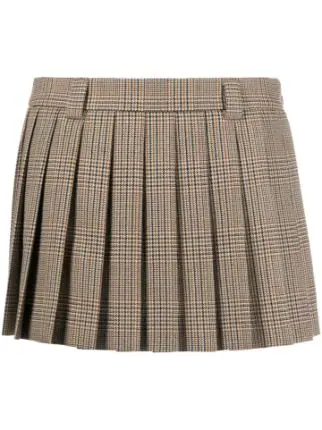 MIU MIU Women Pleated Mini Skirt