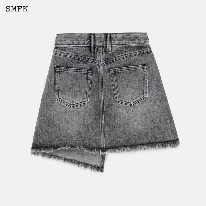 SMFK Women Chao Hand-Painted Denim Skirt