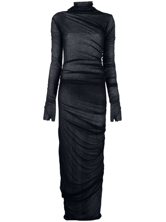 ANN DEMEULEMEESTER Women Amor Long Draped Superlight Jersy Dress