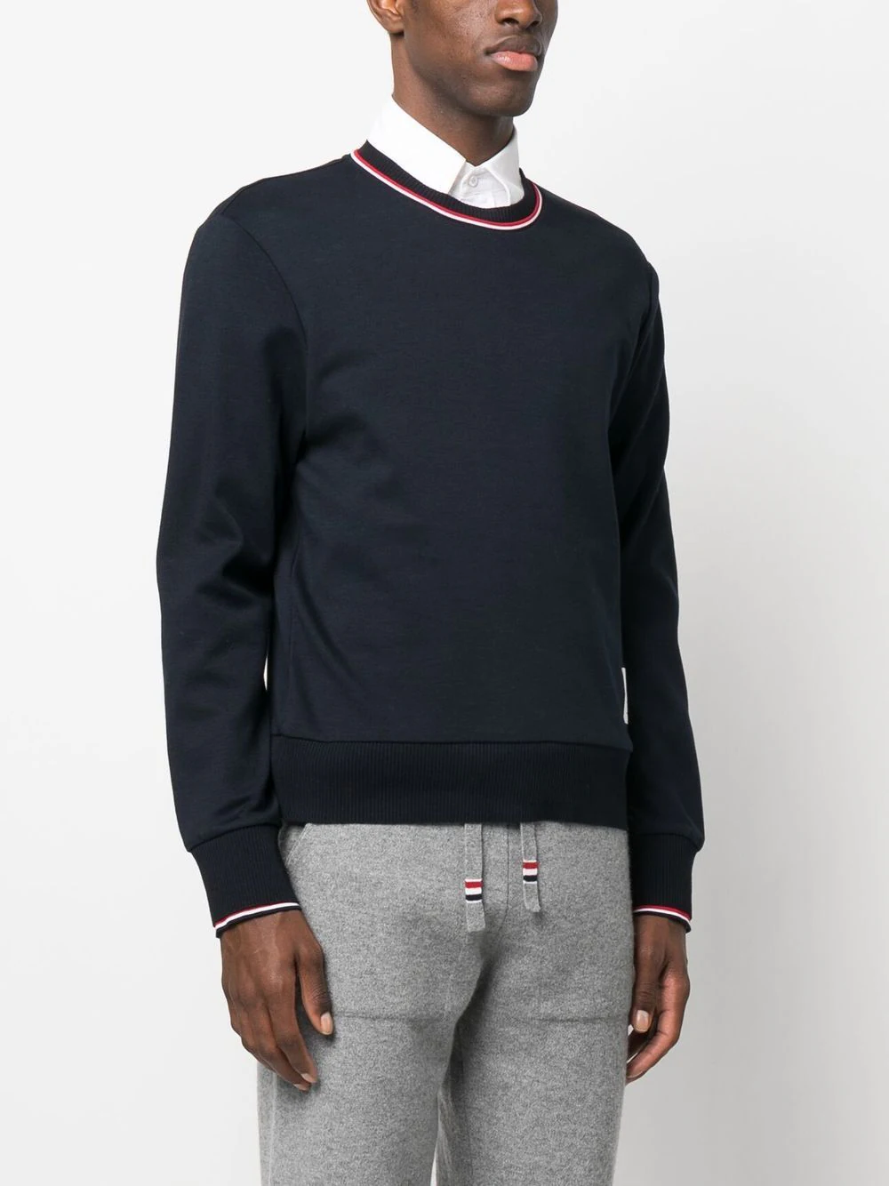 THOM BROWNE Men Cotton Milano Stripe Pullover